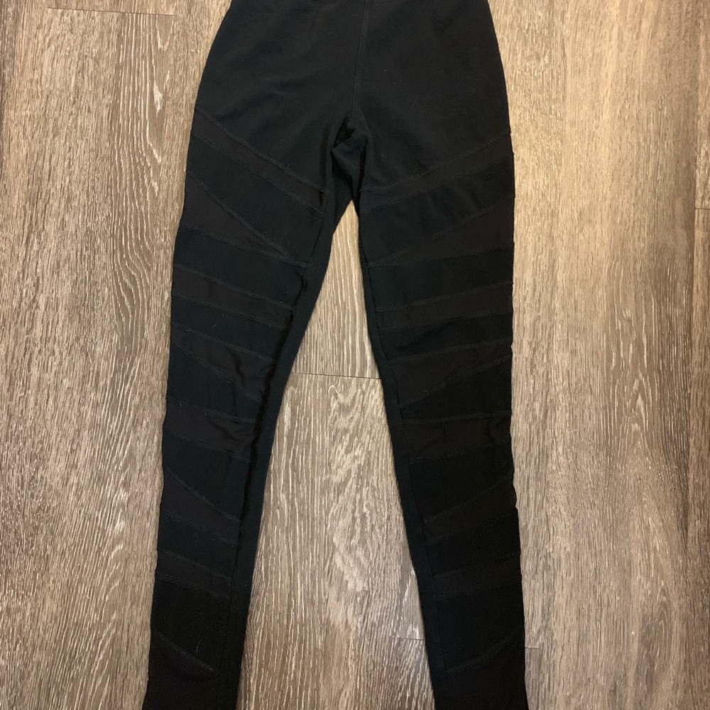 Black High Waisted Mesh Leggings